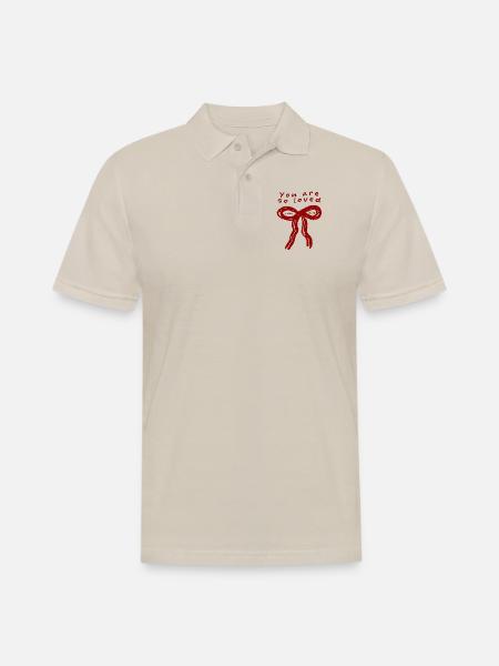 You Are So Loved - Men's Pique Polo Shirt - Sand