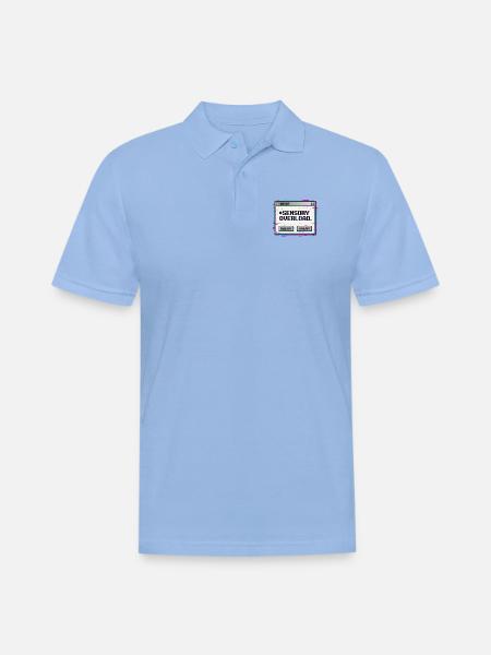Sensory Overload - Men's Pique Polo Shirt - sky blue
