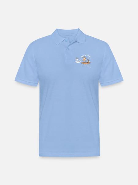 Fuel Up First Stay Energized - Men's Pique Polo Shirt - sky blue