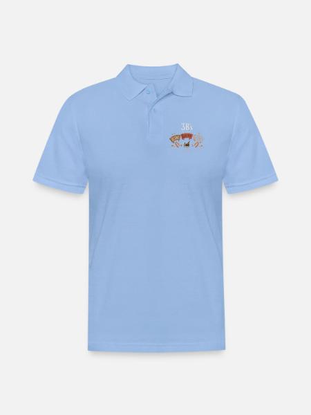 3Bs Beans Bacon and Bwhiskey - Men's Pique Polo Shirt - sky blue