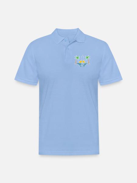 Beach Water Sports Windsurfing - Men's Pique Polo Shirt - sky blue