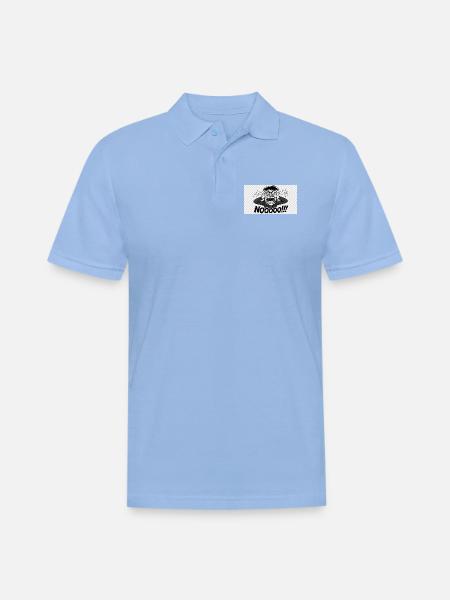 Noooo Scream Comic Style - Men's Pique Polo Shirt - sky blue