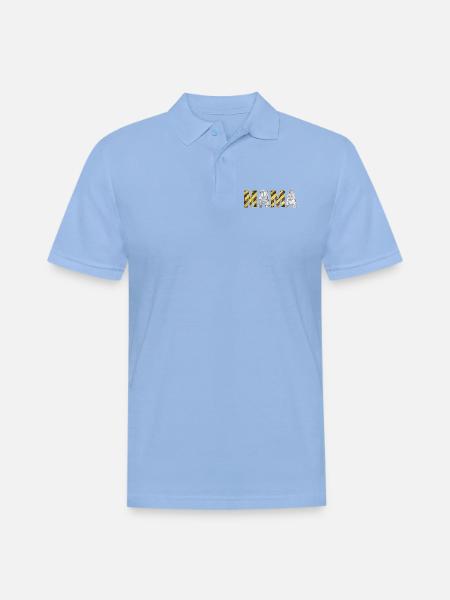 Industrial Hazard Mama Letters - Men's Pique Polo Shirt - sky blue