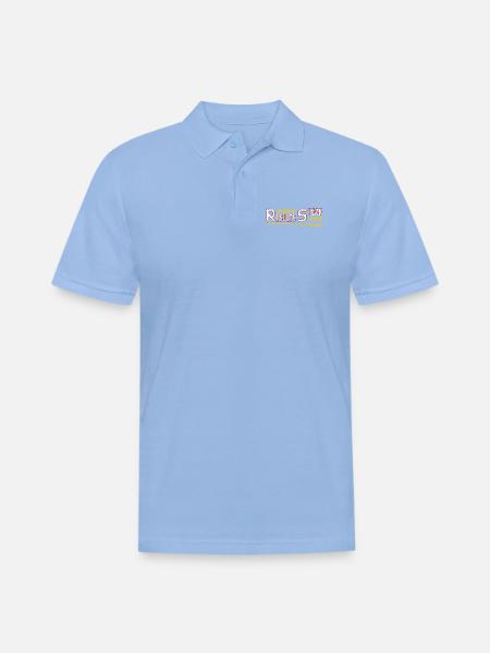 RESULTS SPEAK – Motivational - Men's Pique Polo Shirt - sky blue