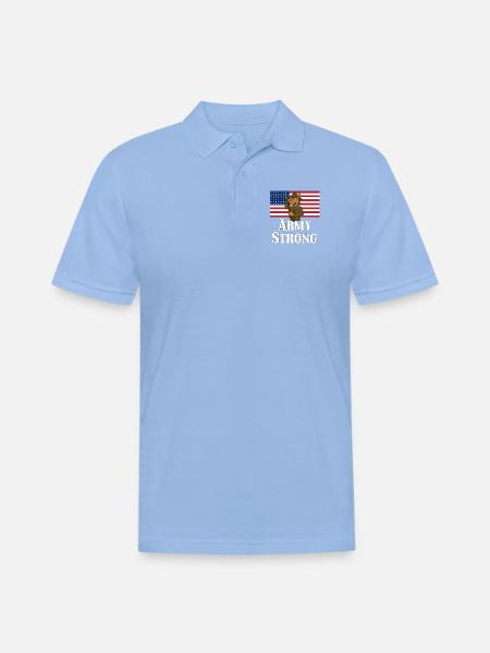 Patriotic Mule Soldier - Men's Pique Polo Shirt - sky blue