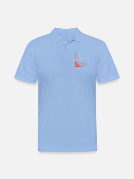 Kitesurfing Kite Water Sports - Men's Pique Polo Shirt - sky blue