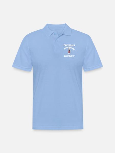 Currently Experiencing Technical Difficulties - Men's Pique Polo Shirt - sky blue