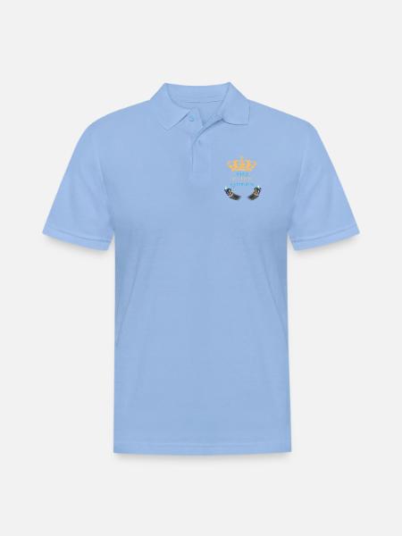 The_Fiber_Queen_-sized - Men's Pique Polo Shirt - sky blue
