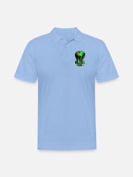 Royal Poison Serpent Split - Men's Pique Polo Shirt - sky blue