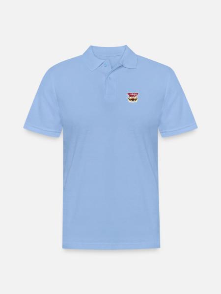 BROTHER NERVY | Tokyo Nights - Men's Pique Polo Shirt - sky blue