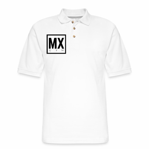 MX Gym Minimal Logo - Men's Pique Polo Shirt