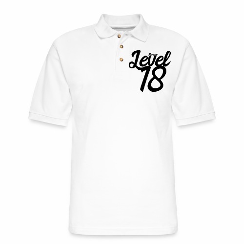 Forever Level 18 Gamer Birthday Gift Ideas - Men's Pique Polo Shirt