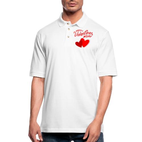 Heart design, Love, Valentine's Day, February 14 - Men's Pique Polo Shirt