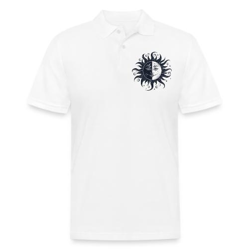 Harmonious Sun and Moon - Spiritual Design - Men's Pique Polo Shirt