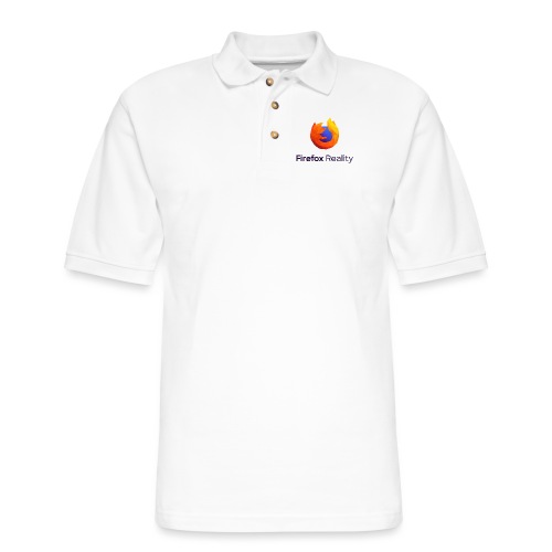 Firefox Reality - Transparent, Vertical, Dark Text - Men's Pique Polo Shirt
