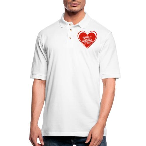 Hearts Love February Valentine's Day February 14 - Men's Pique Polo Shirt