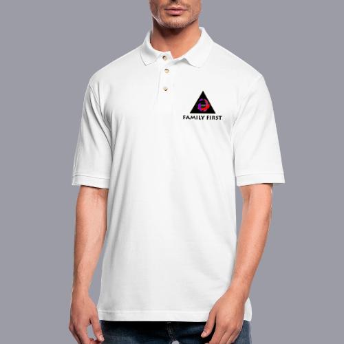 JALEJA FAMILY FIRST (BLACK PRINT) - Men's Pique Polo Shirt