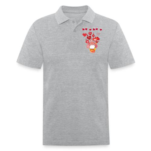 Design wrapped in love hearts, vibrating in love. - Men's Pique Polo Shirt