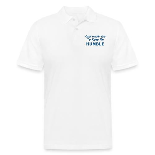 Christian Humility (blue) - Men's Pique Polo Shirt