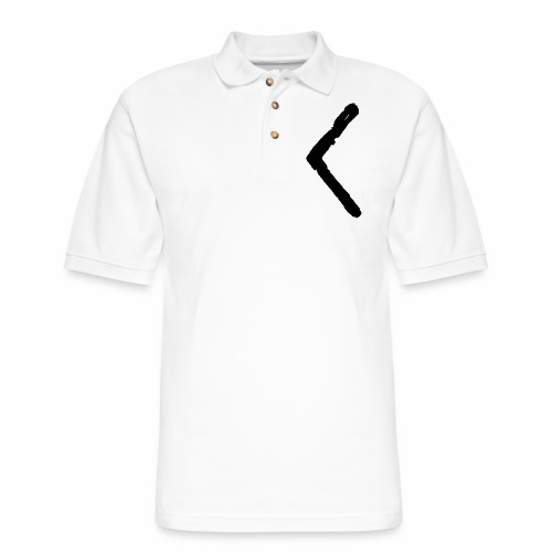 Elder Futhark Rune Kenaz - Letter C & K - Men's Pique Polo Shirt