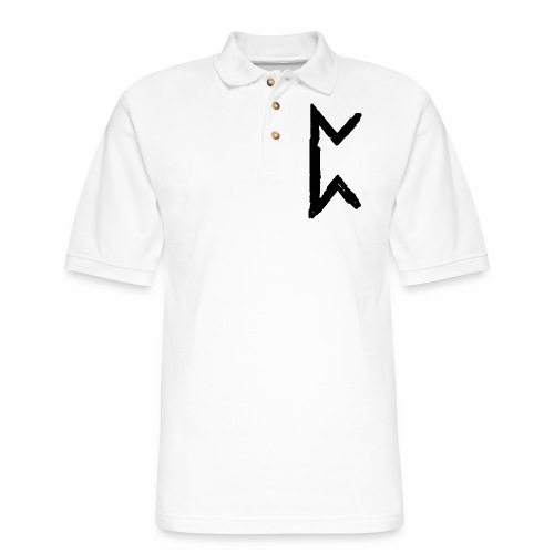 Elder Futhark Rune Perthro - Letter P - Men's Pique Polo Shirt