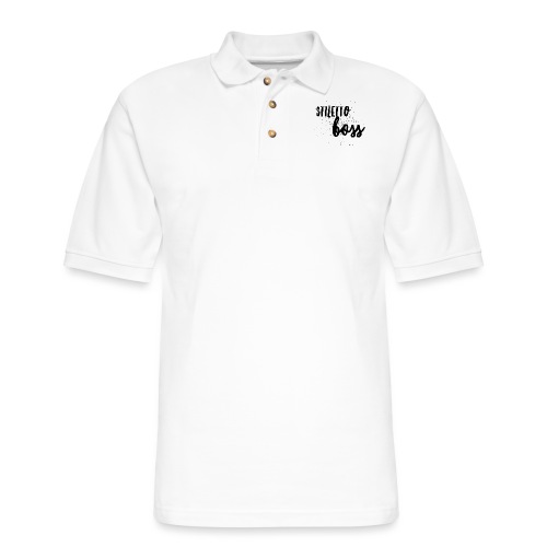 StilettoBoss Low-Blk - Men's Pique Polo Shirt
