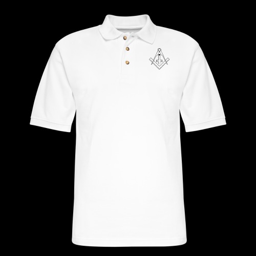 FreemasonCrossBlack - Men's Pique Polo Shirt