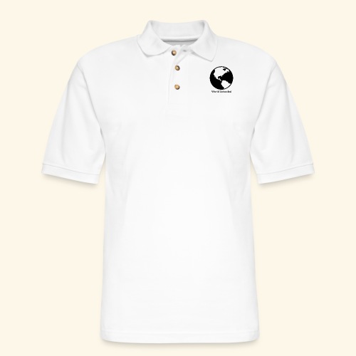 World Schooled (Black and White) - Men's Pique Polo Shirt