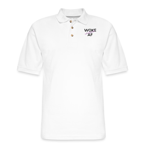 Woke & Caffeinated AF design - Men's Pique Polo Shirt