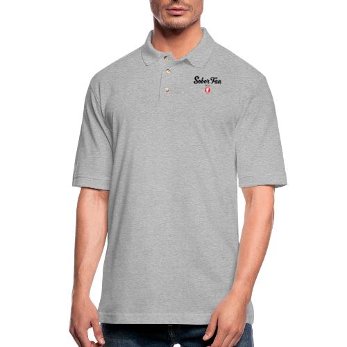 Sober Fan Logo Tee BW35 - Men's Pique Polo Shirt