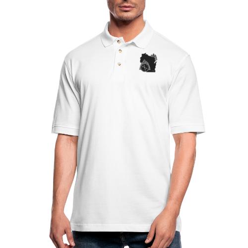 Black/White WI Logo - Men's Pique Polo Shirt