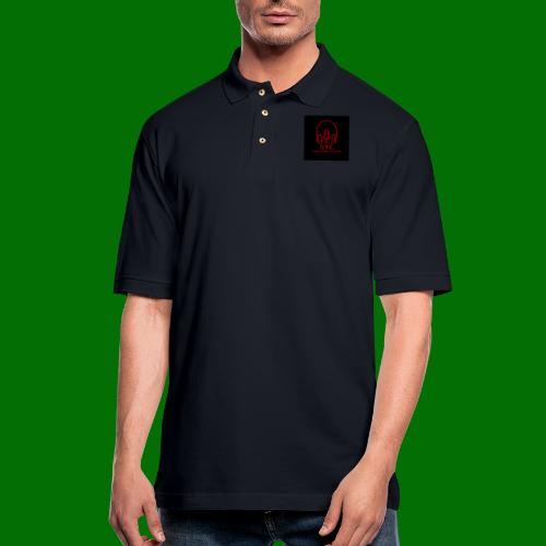 SPC Logo Black/Red - Men's Pique Polo Shirt
