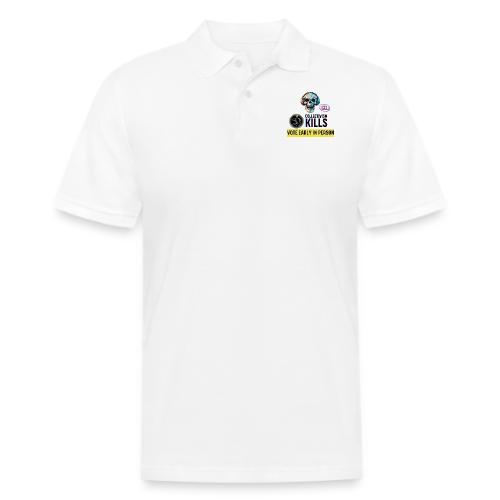 Collectivism Kills Transparent -black font - Men's Pique Polo Shirt