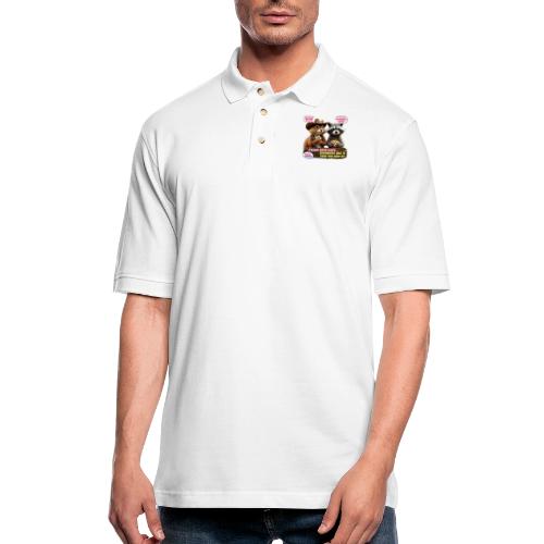 Freedom Squirrel and Raccoon - Men's Pique Polo Shirt