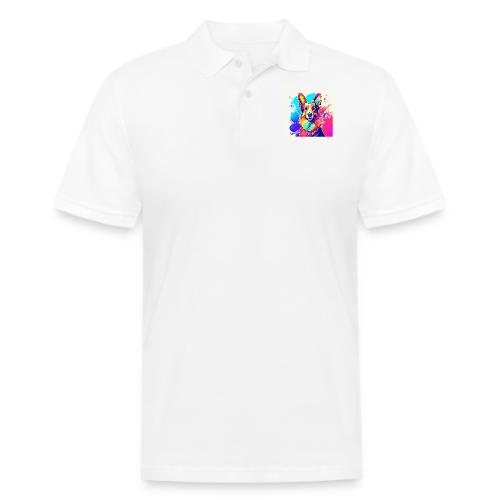 Rainbow Corgi: Pop Art Puppy Joy - Men's Pique Polo Shirt