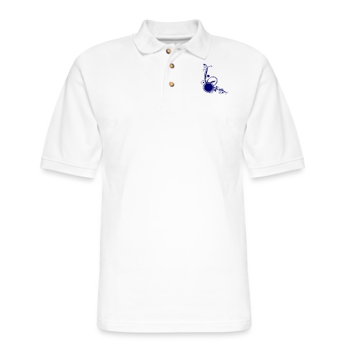 Navy Circle Organic Design - Men's Pique Polo Shirt