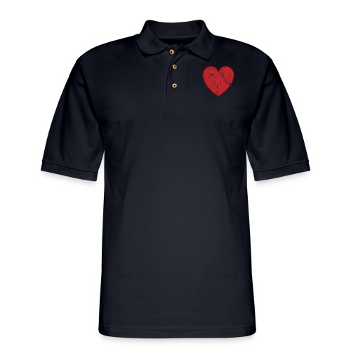 Cool Valentine Vintage Heart - Men's Pique Polo Shirt