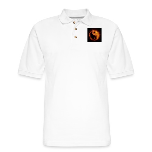 Panda fire circle - Men's Pique Polo Shirt