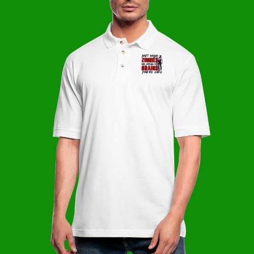 Safe From Zombies - Men's Pique Polo Shirt