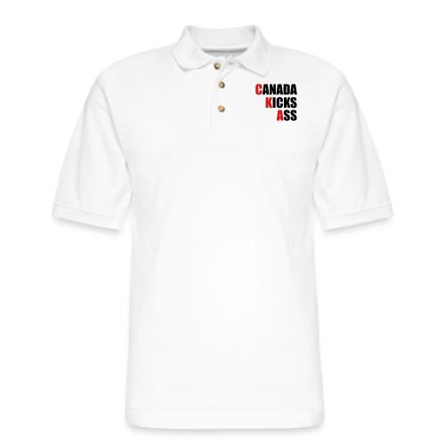 Canada Kicks Ass Vertical - Men's Pique Polo Shirt