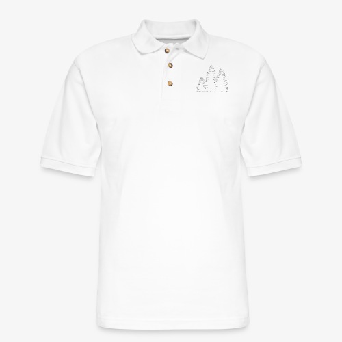 white tree patch - Men's Pique Polo Shirt