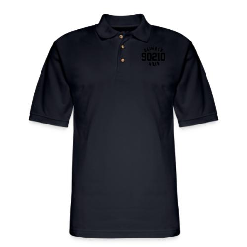 90210 Old School Tee Black - Men's Pique Polo Shirt