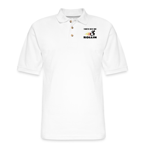 They see me rolling, for wheelchair users, rollers - Men's Pique Polo Shirt