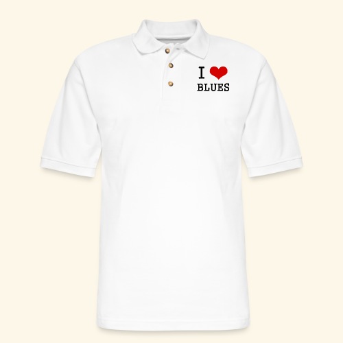 I Heart Blues - Men's Pique Polo Shirt