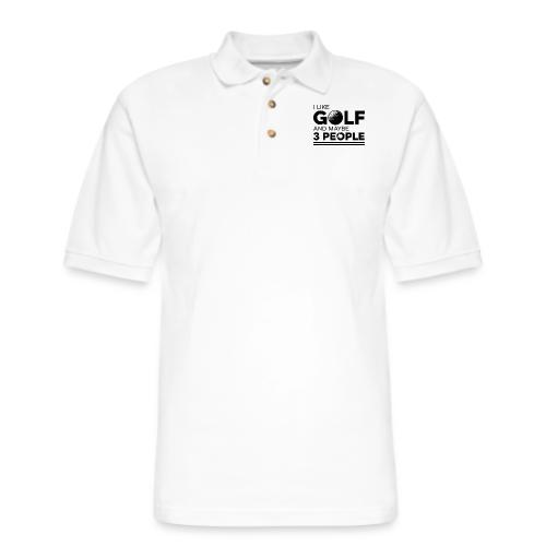Funny Golf T-Shirt - Golfer Quote Graphic Tee - Men's Pique Polo Shirt