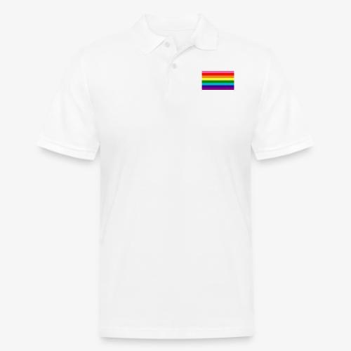 Original Gilbert Baker LGBTQ Rainbow Pride Flag - Men's Pique Polo Shirt