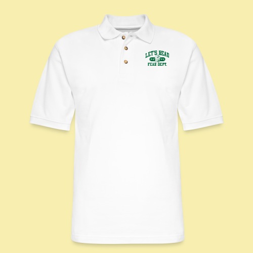 Athletic Green - Inverted for Dark Shirts - Men's Pique Polo Shirt