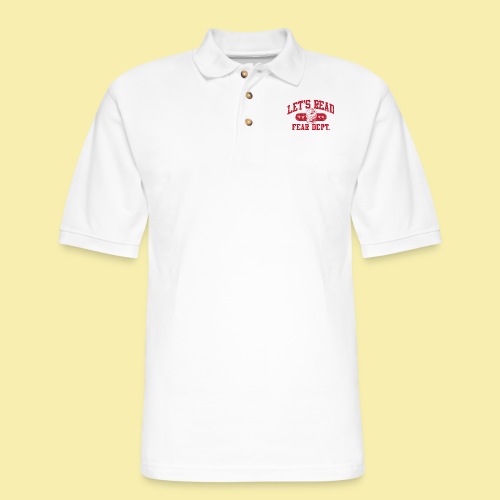 Fear Dept - Athletic Red - Inverted - Men's Pique Polo Shirt