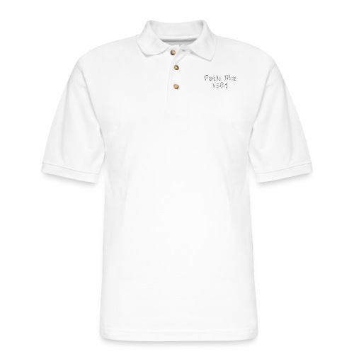 1984 white font - Men's Pique Polo Shirt