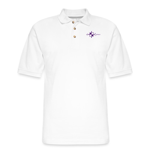 Team 4-Corners logo - Men's Pique Polo Shirt